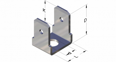 Tab 6.3x0.8 Fixing hole Ø 4.2 'U' shaped